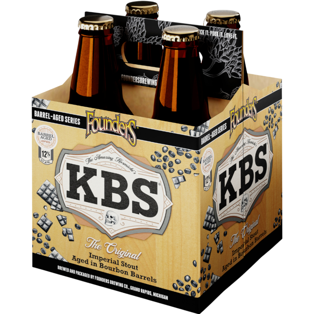 Stowe Public House & Bottle Shop: Founders Brewing KBS Imperial Stout 6-pack. Bourbon barrel-aged with coffee and chocolate.