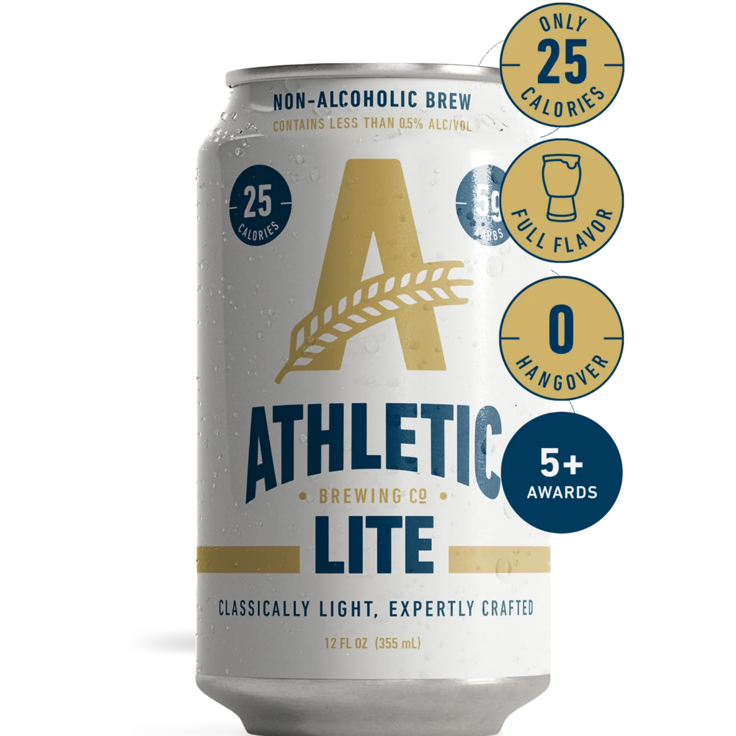 Stowe Public House & Bottle Shop Athletic Brewing Lite non-alcoholic brew can with 25 calories and full flavor.