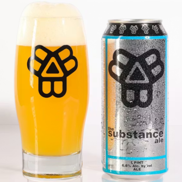 Stowe Public House & Bottle Shop: Bissell Brothers The Substance ale in a glass and can. Citrus-forward, dank, herbaceous ale.