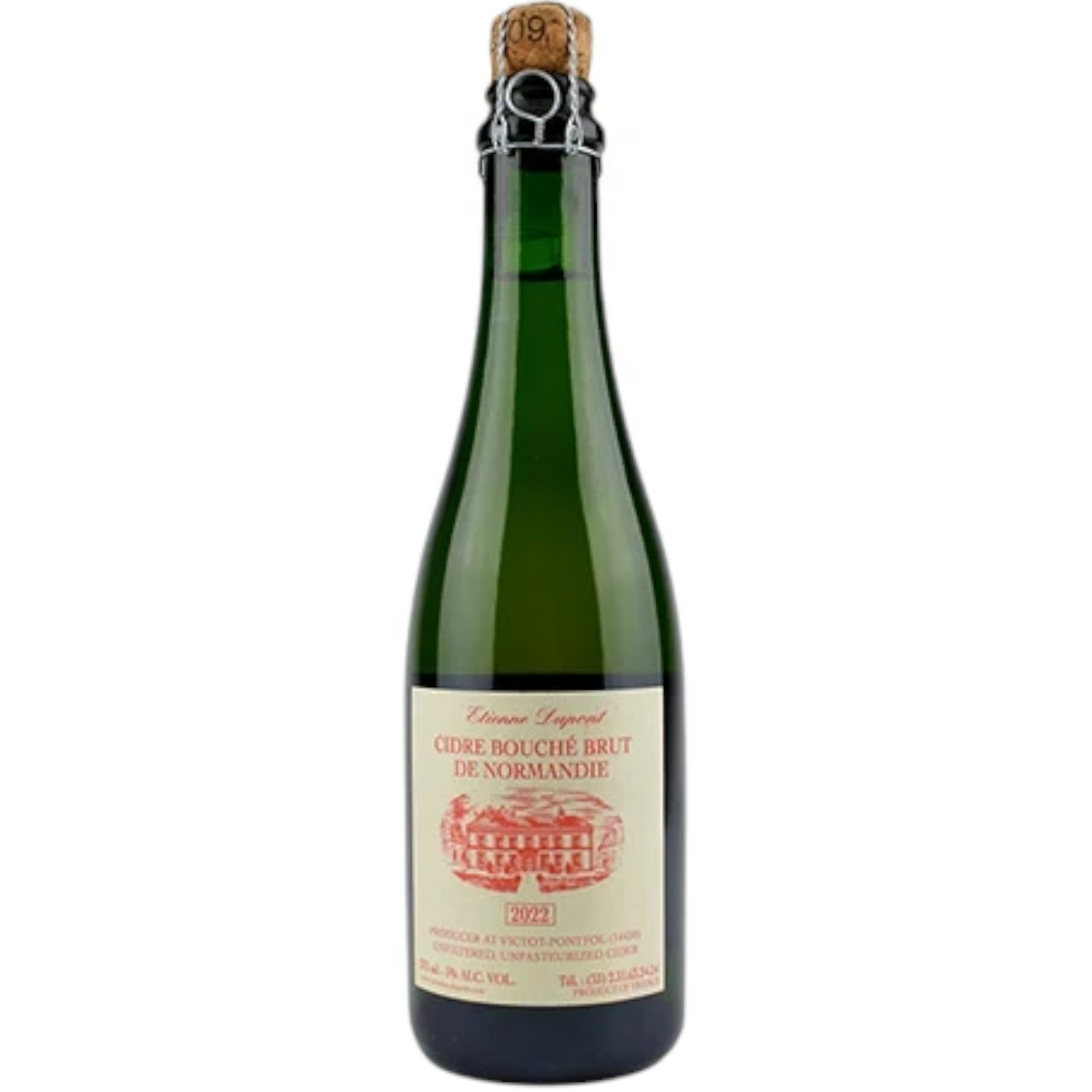 Stowe Public House & Bottle Shop Domaine Familial Etienne Dupont Cidre Bouche Brut in a green glass bottle