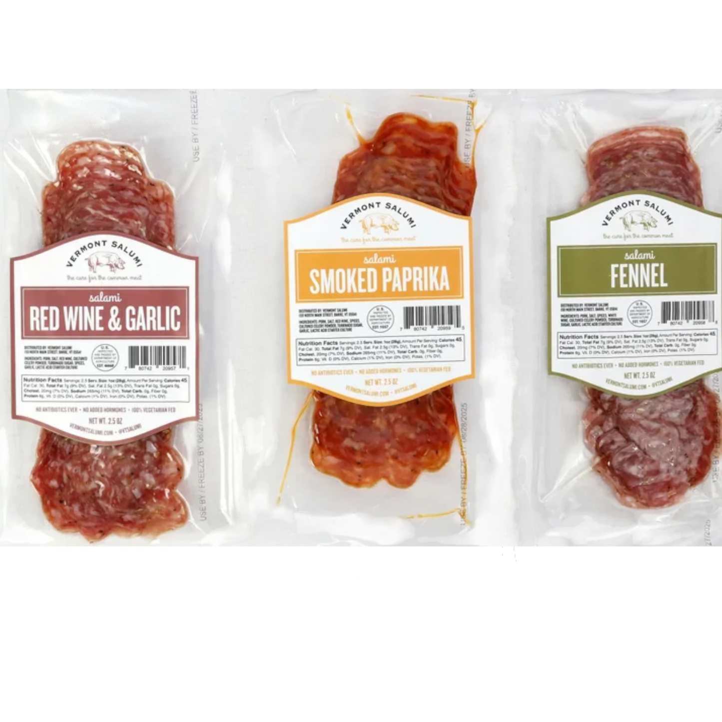 Stowe Public House & Bottle Shop Vermont Salumi Red Wine & Garlic salami, seasoned with cracked pepper, red wine, and garlic.