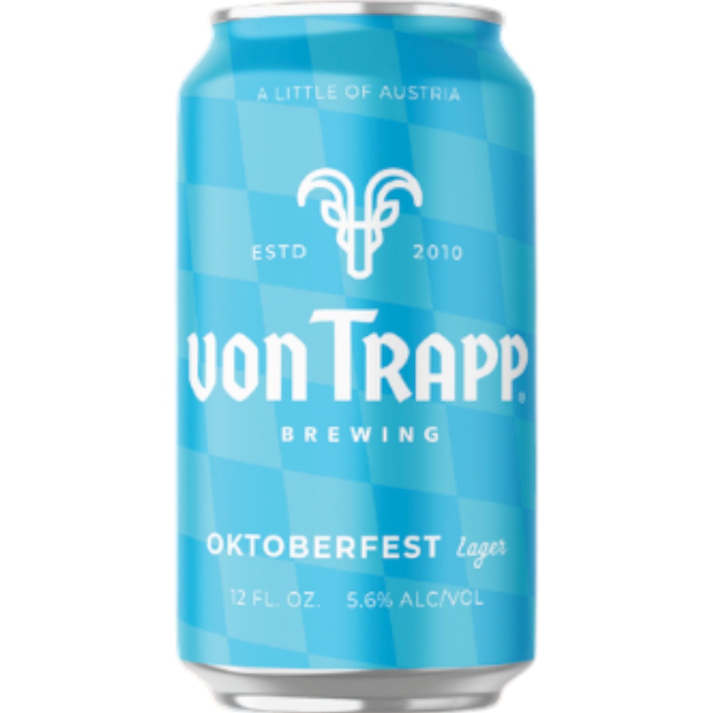 Stowe Public House & Bottle Shop von Trapp Brewing Oktoberfest amber lager can with blue checkered pattern