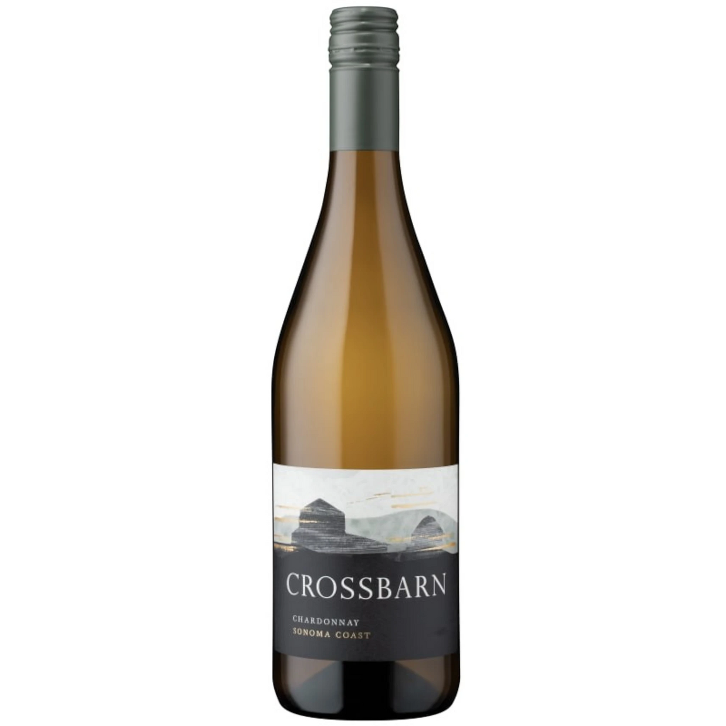 Stowe Public House & Bottle Shop Crossbarn Chardonnay Sonoma Coast white wine bottle with landscape label