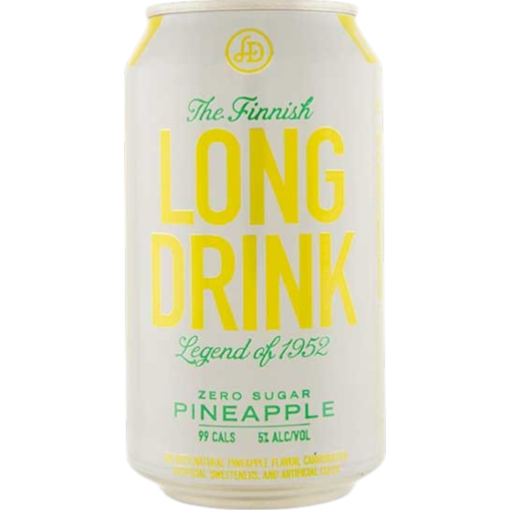 Stowe Public House & Bottle Shop The Finnish Long Drink Zero Sugar Pineapple can, 5% ABV, 99 Cals.