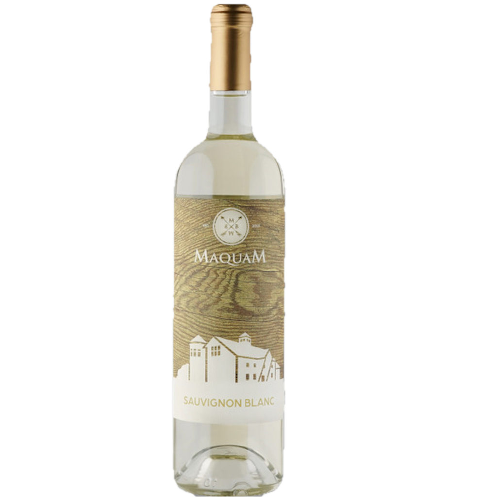 Stowe Public House & Bottle Shop Maquam Sauvignon Blanc wine bottle with passion fruit, melon, and grapefruit notes.