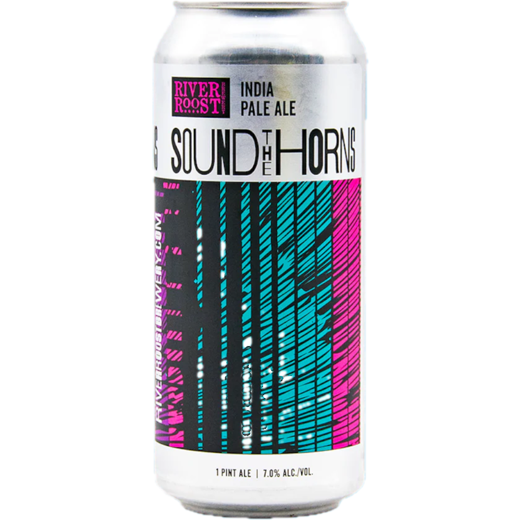 Stowe Public House & Bottle Shop River Roost Brewery Sound the Horns India Pale Ale can. Features Citra single hop and dry hopping.