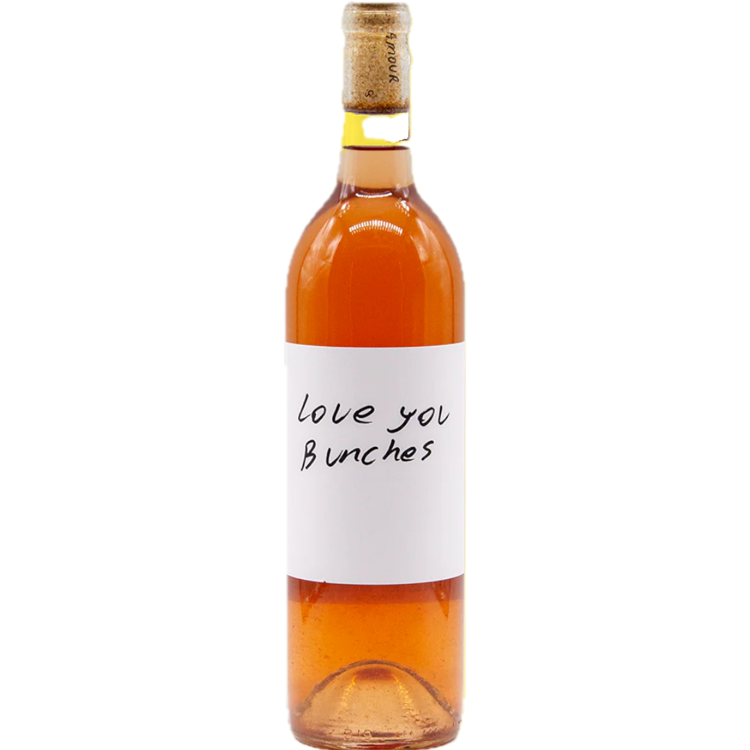 Stowe Public House & Bottle Shop presents Stolpman Vineyards Love You Bunches Orange wine. A bottle of orange wine with a white label.