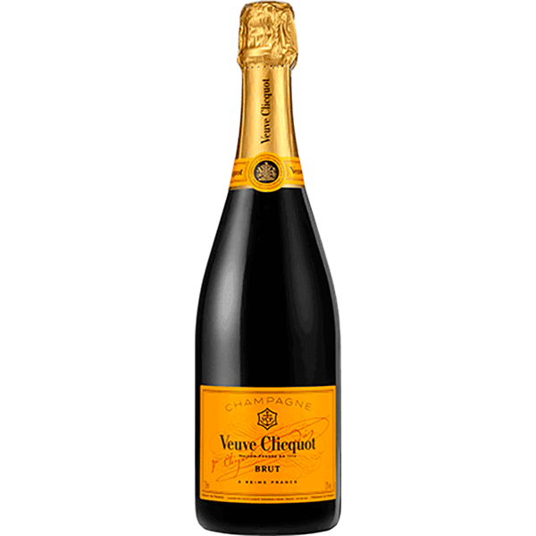 Stowe Public House & Bottle Shop Veuve Clicquot Brut champagne bottle with gold foil and orange label.