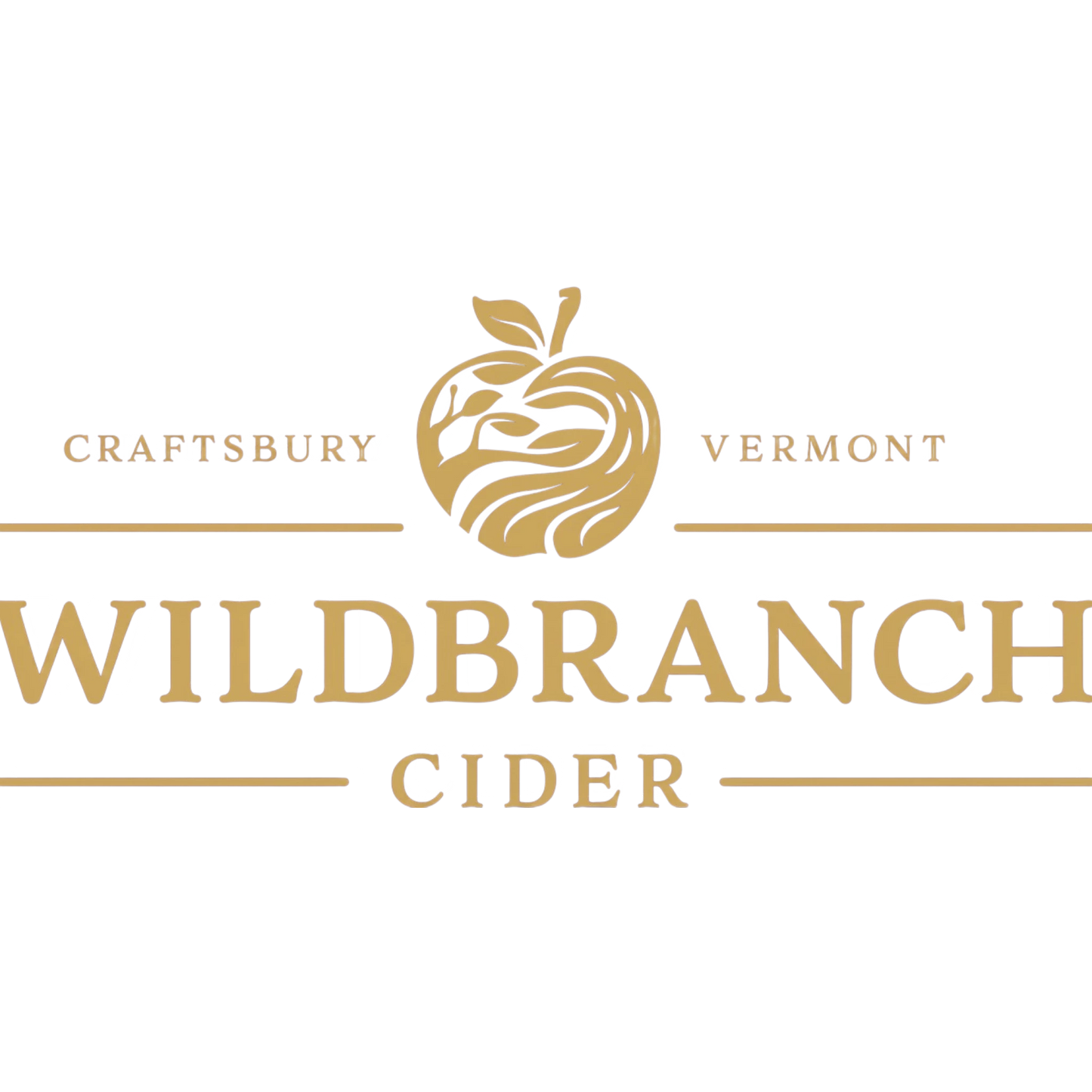 Wildbranch Cider Hewe's Virginia Crab single varietal cider logo with apple graphic. Stowe Public House & Bottle Shop.