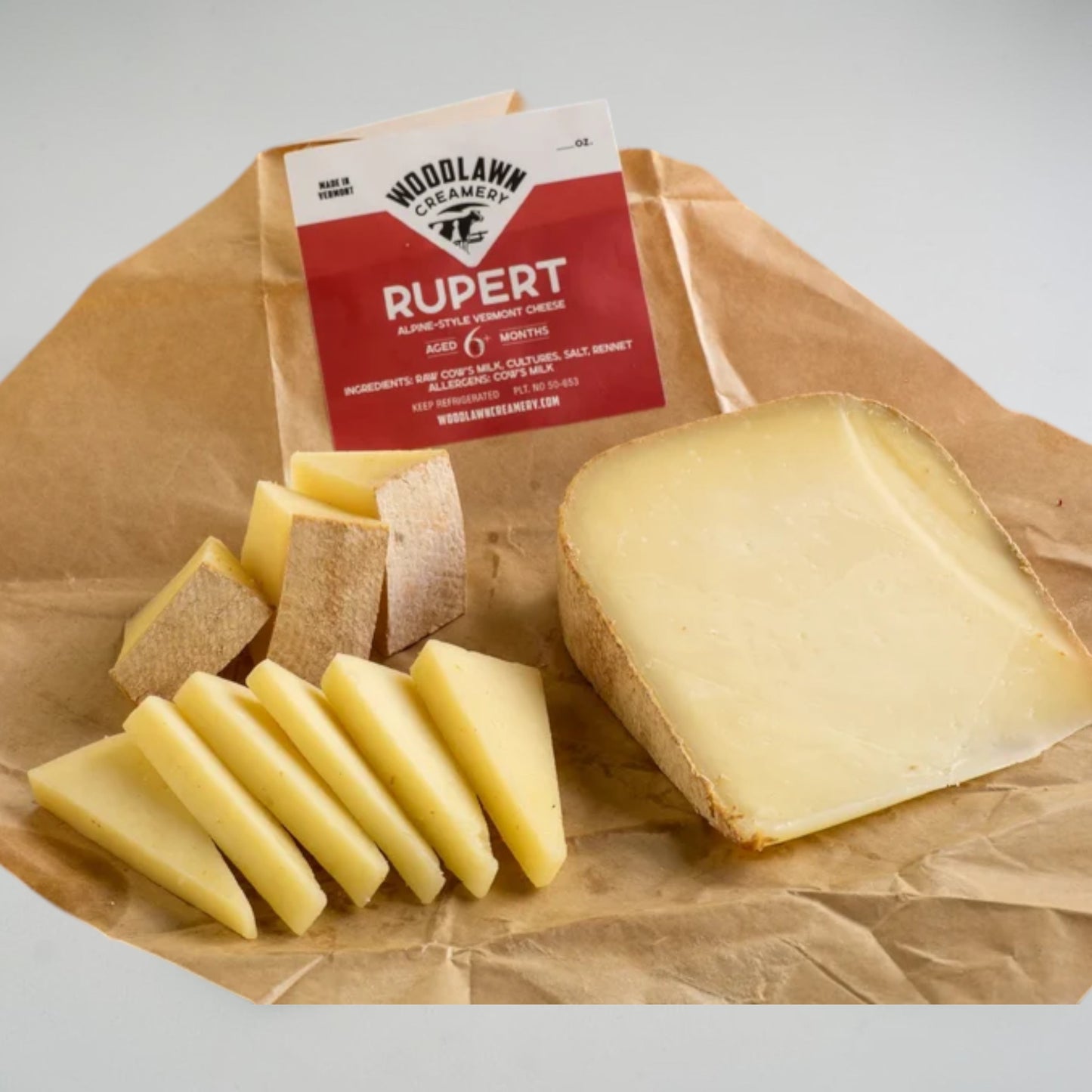 Stowe Public House & Bottle Shop Woodlawn Creamery Rupert Alpine-style Vermont cheese, aged 6 months, raw cow's milk.