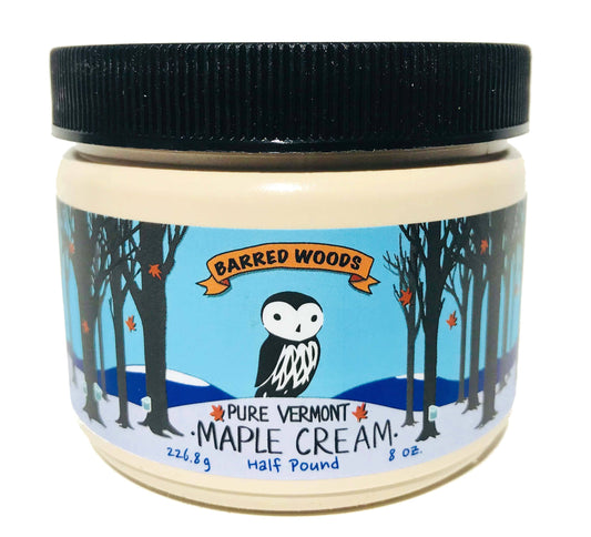 Barred Woods Pure Vermont Maple Cream, 8 oz Jar