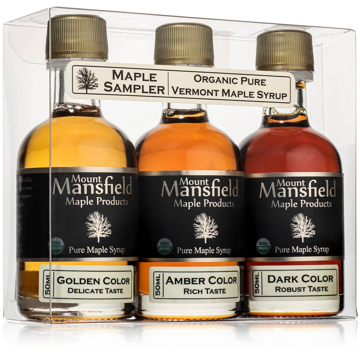 Mount Mansfield Organic Pure Vermont Maple Syrup Sampler