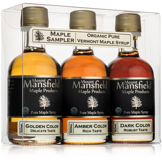 Mount Mansfield Organic Pure Vermont Maple Syrup Sampler