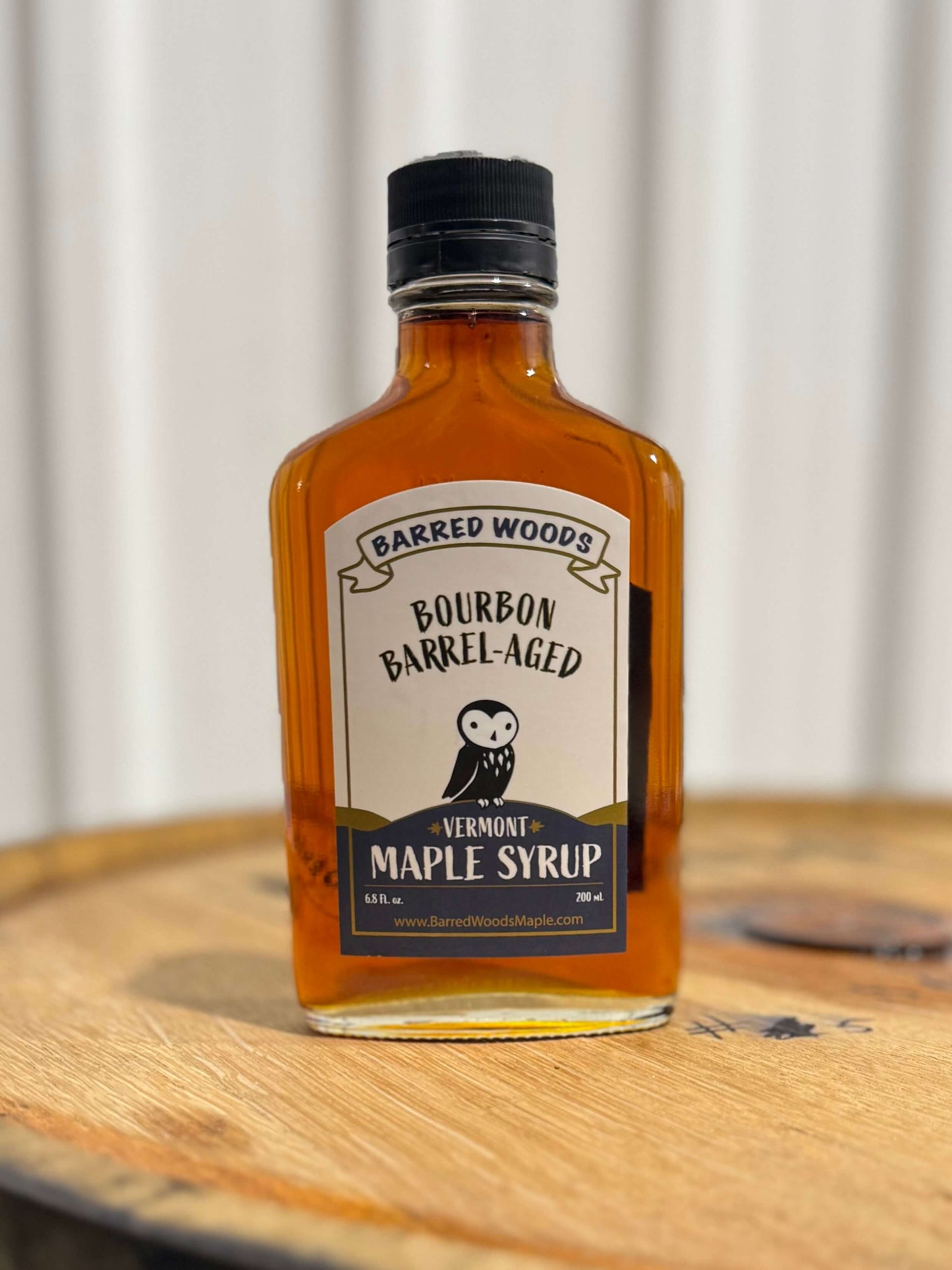 Barred Woods Bourbon Barrel Aged Vermont Maple Syrup