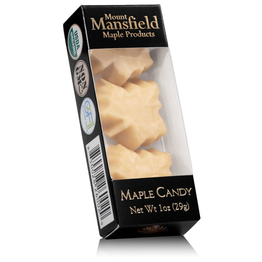Mount Mansfield Three Leaf Organic Pure Vermont Maple Candy Box