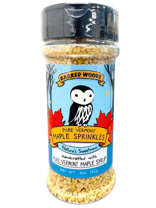 Barred Woods Pure Vermont Maple Sprinkles (5 oz Shaker Jar)