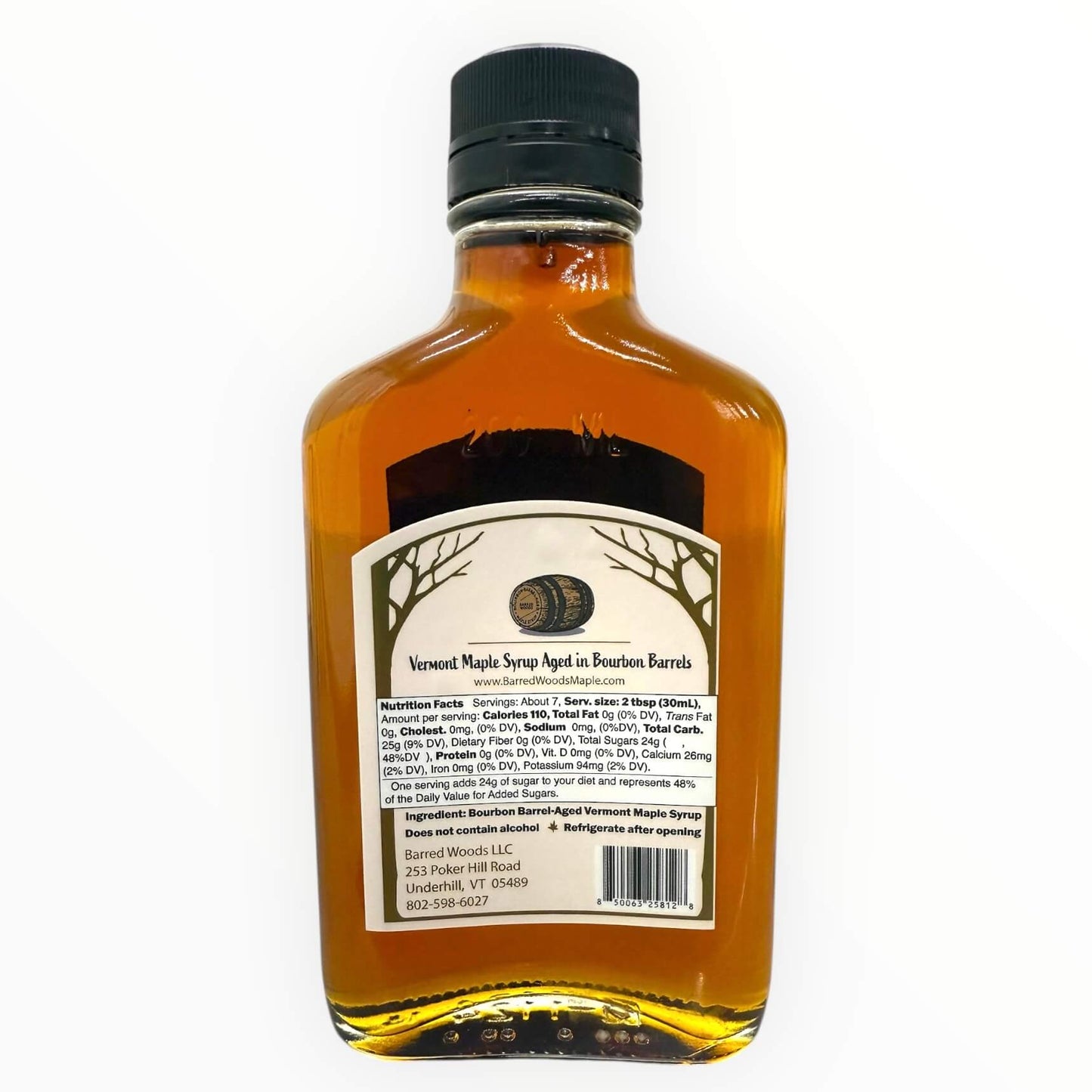 Barred Woods Bourbon Barrel Aged Vermont Maple Syrup