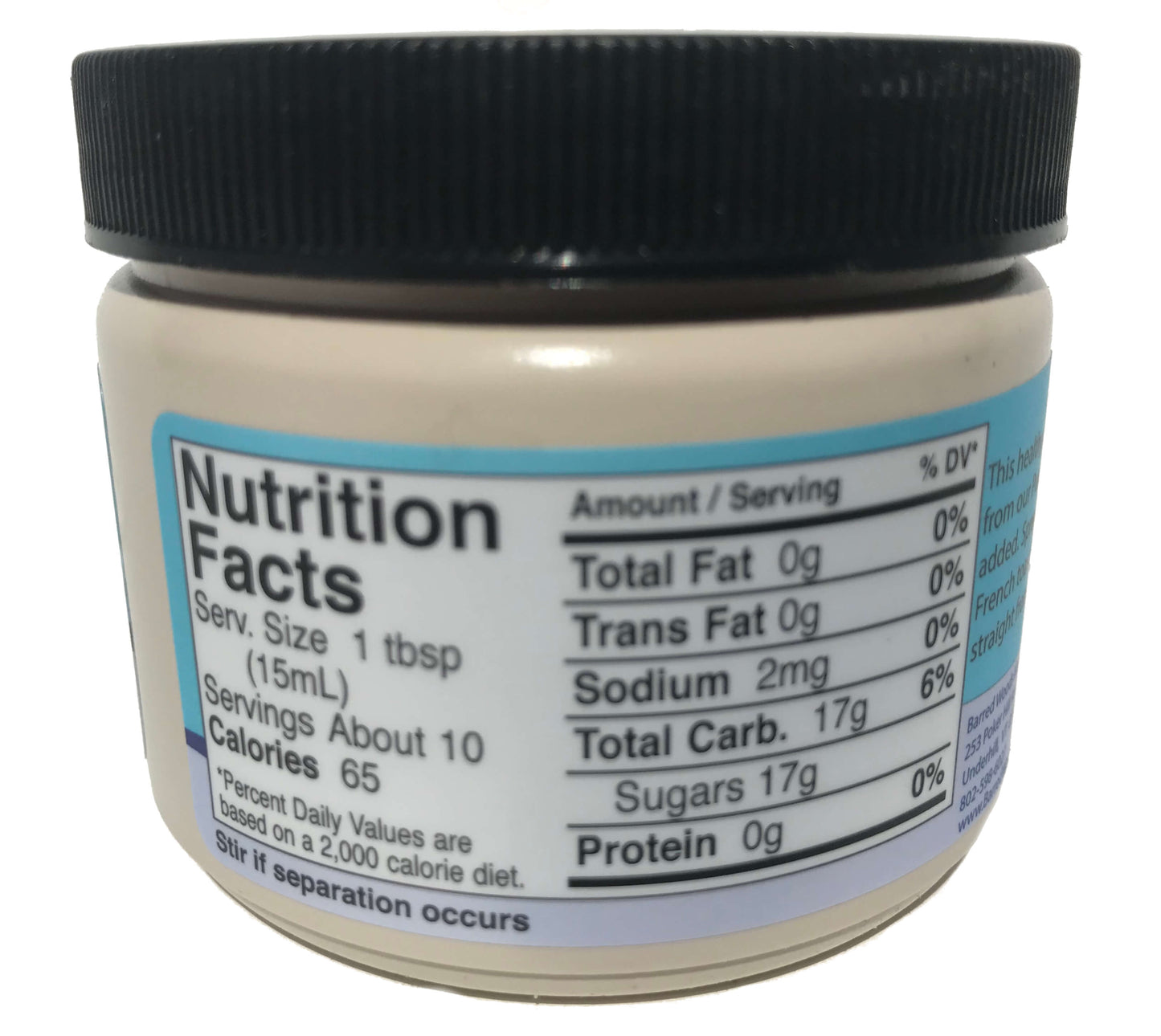 Barred Woods Pure Vermont Maple Cream, 8 oz Jar