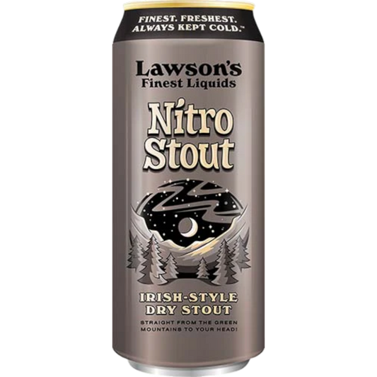 Stowe Public House & Bottle Shop Lawson's Finest Liquids Nitro Stout can. Irish-style dry stout with chocolate and roast notes.