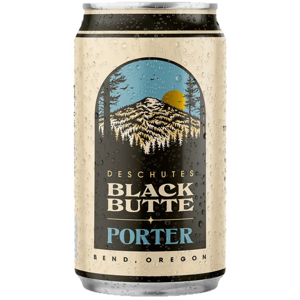 Stowe Public House & Bottle Shop Deschutes Brewery Black Butte Porter can. Features chocolate and coffee notes.