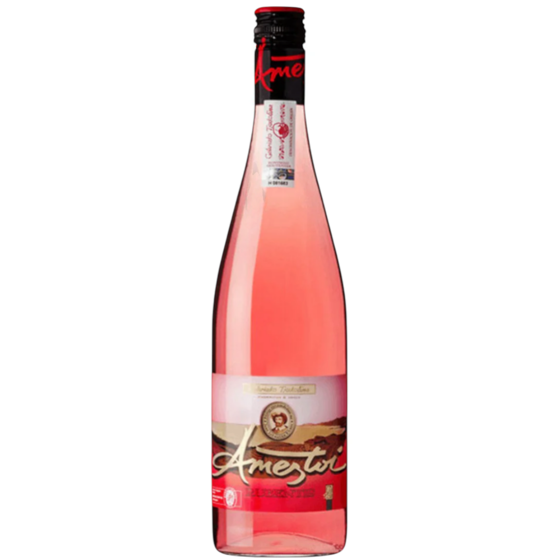 Stowe Public House & Bottle Shop Ameztoi Txakolina Rubentis rosé wine bottle, light pink, with a slight fizz and crisp fruity flavors.