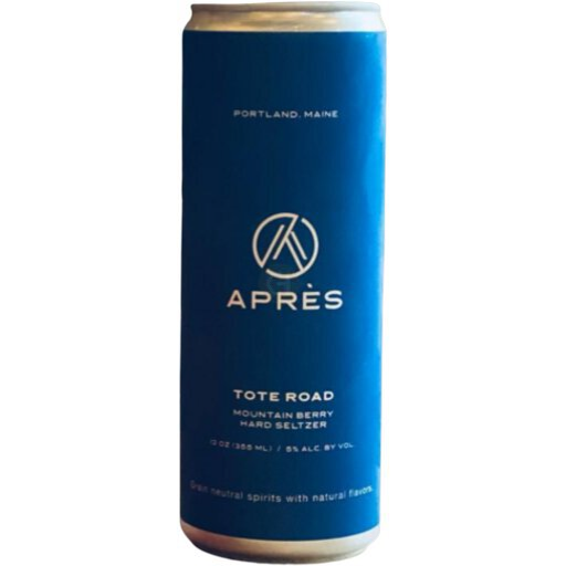Stowe Public House & Bottle Shop Apres Tote Road Mountain Berry Hard Seltzer can, 5% ABV.