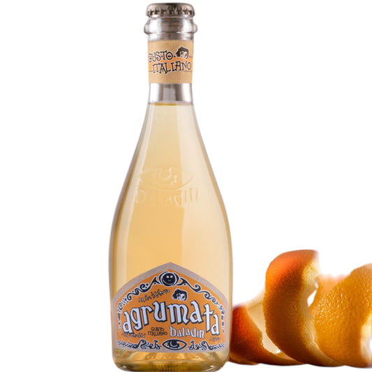 Stowe Public House & Bottle Shop Baladin Agrumata citrus soda with orange, tangerine, lemon, and bergamot flavors.