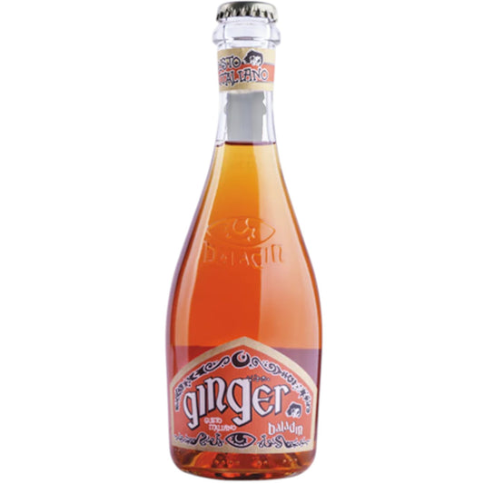 Stowe Public House & Bottle Shop Baladin Ginger Soda, a sparkling amber beverage with a distinctive aroma and flavor from herbs, zests, spices, and vanilla.