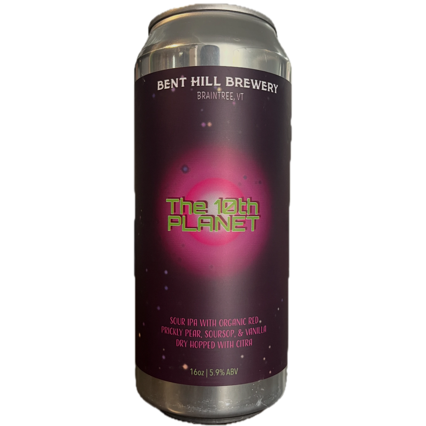 Stowe Public House & Bottle Shop: Bent Hill Brewery The 10th Planet Sour IPA with prickly pear, soursop, and vanilla. Dry hopped with Citra.