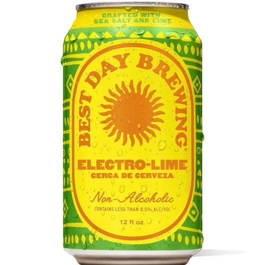 Stowe Public House Best Day Electro-Lime non-alcoholic lager can with lime and sea salt flavor, 12 fl. oz.