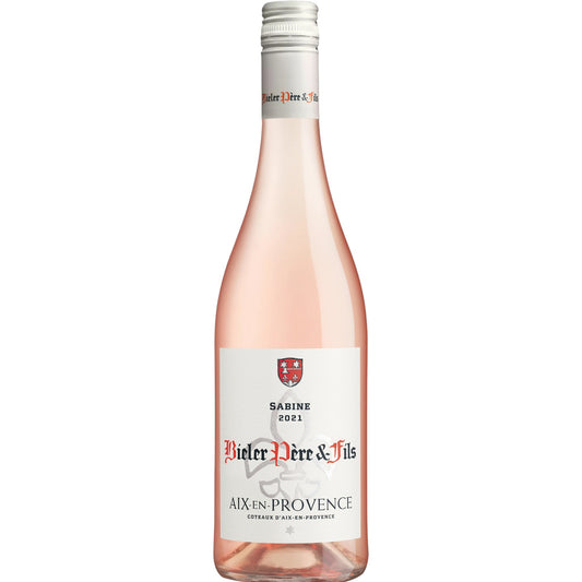 Stowe Public House & Bottle Shop: Bieler Pere & Fils Sabine 2021 Rosé wine from Aix-en-Provence, France. Pale pink hue.