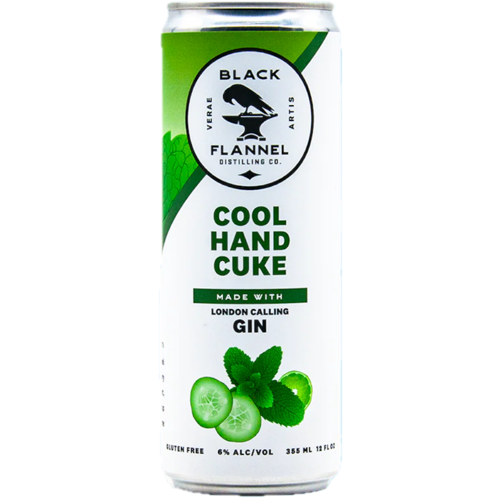 Stowe Public House & Bottle Shop's Cool Hand Cuke gin cocktail can with cucumber, mint, and lime.