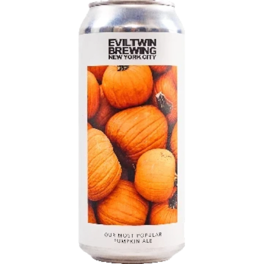 Stowe Public House & Bottle Shop Evil Twin Brewing Our Most Popular Pumpkin Ale in a tall aluminum can