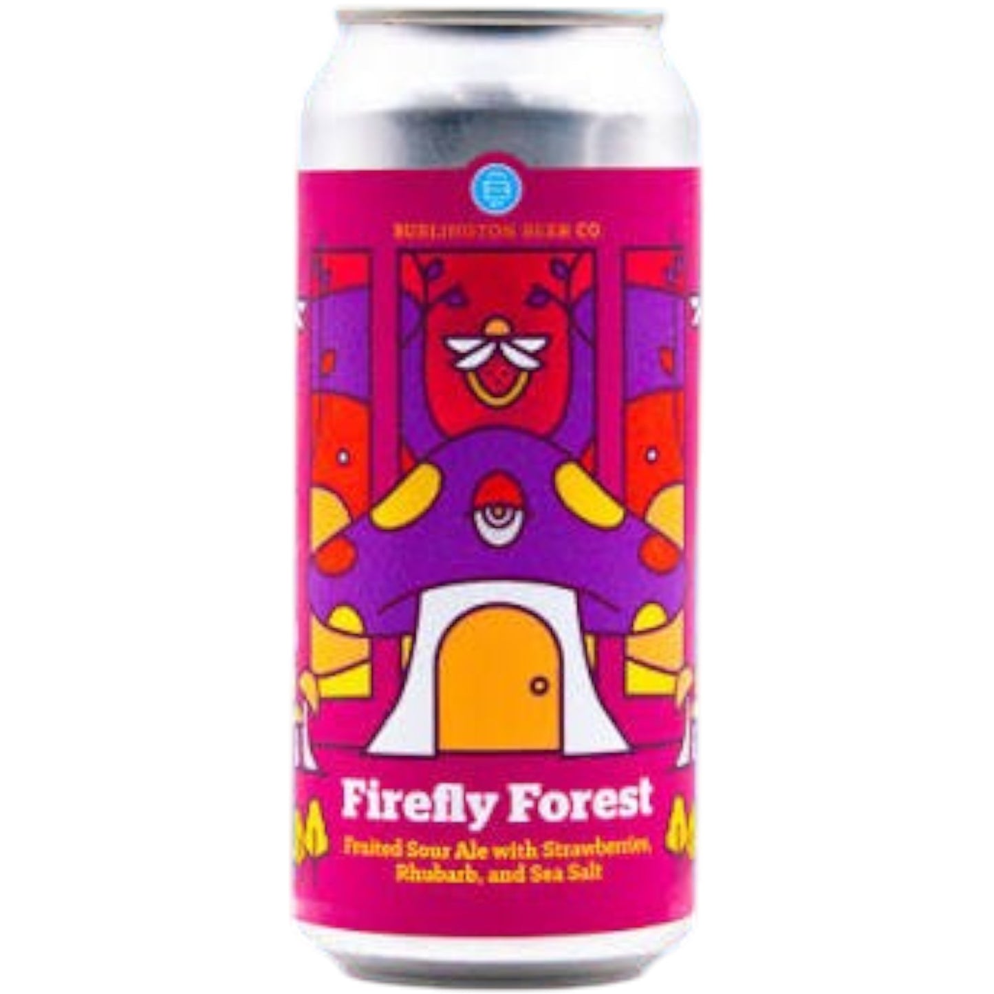 Stowe Public House & Bottle Shop Burlington Beer Co. Firefly Forest strawberry rhubarb gose can with colorful art
