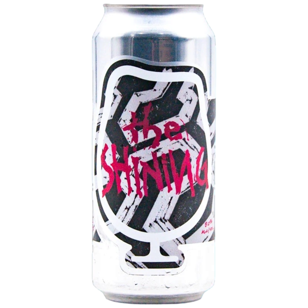 Stowe Public House & Bottle Shop Foam Brewers The Shining DIPA beer can with black and white graphic label