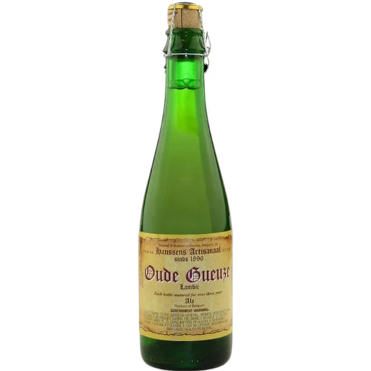 Stowe Public House & Bottle Shop Hanssens Oude Gueuze Belgian lambic beer in a green glass bottle with cork closure