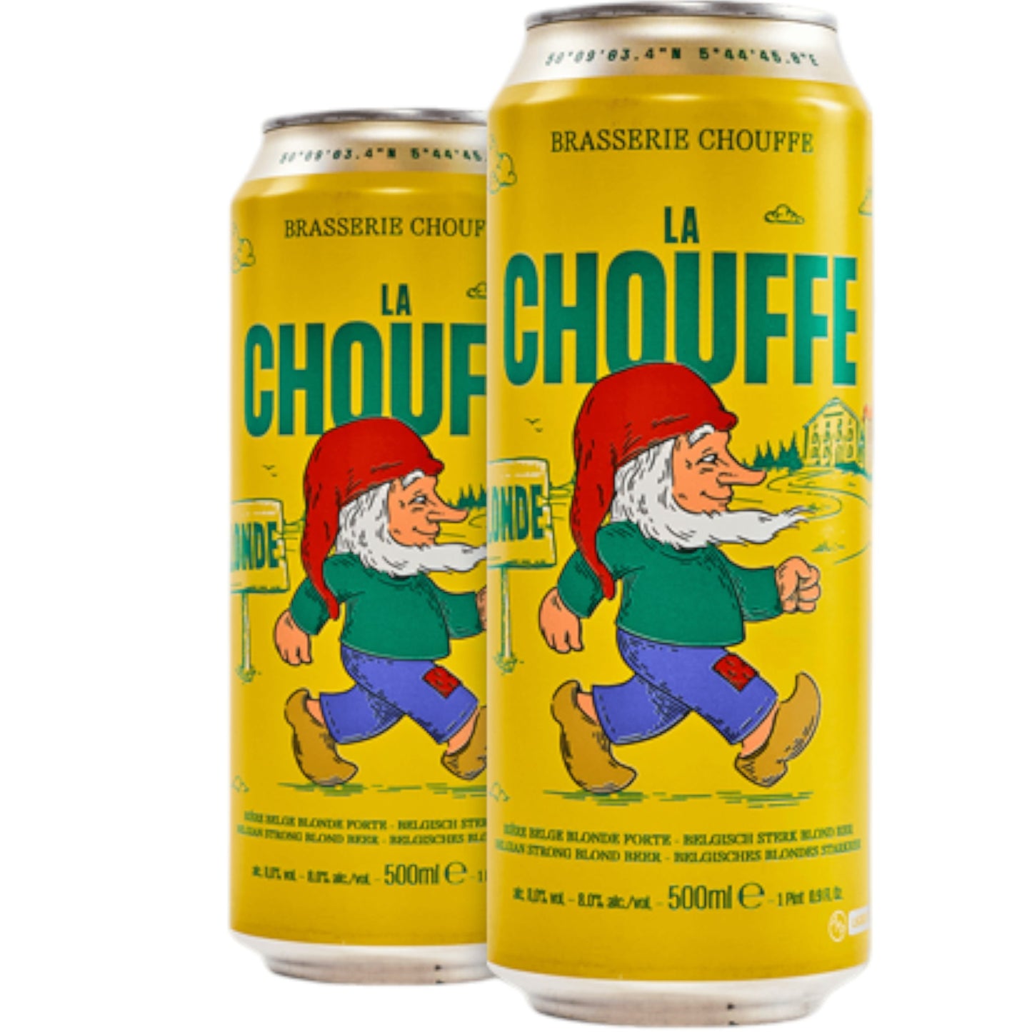 Stowe Public House & Bottle Shop La Chouffe Blonde Belgian strong ale in 500ml cans with gnome illustration