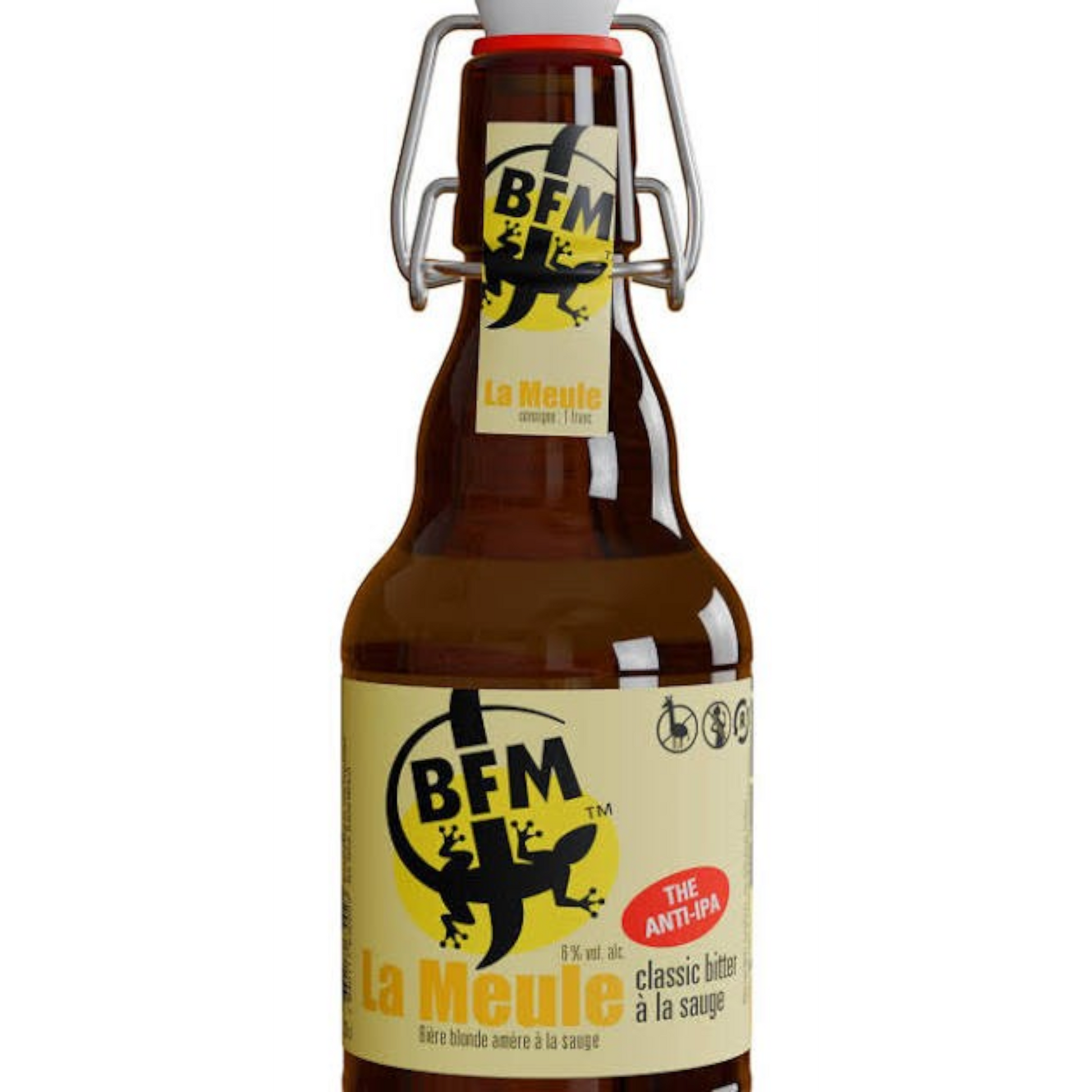 Stowe Public House & Bottle Shop Brasserie Des Franches Montagnes La Meule golden ale with sage in a swing-top bottle