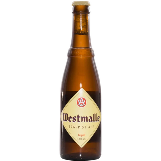 Stowe Public House & Bottle Shop Westmalle Trappist Tripel beer bottle with cream label on brown glass