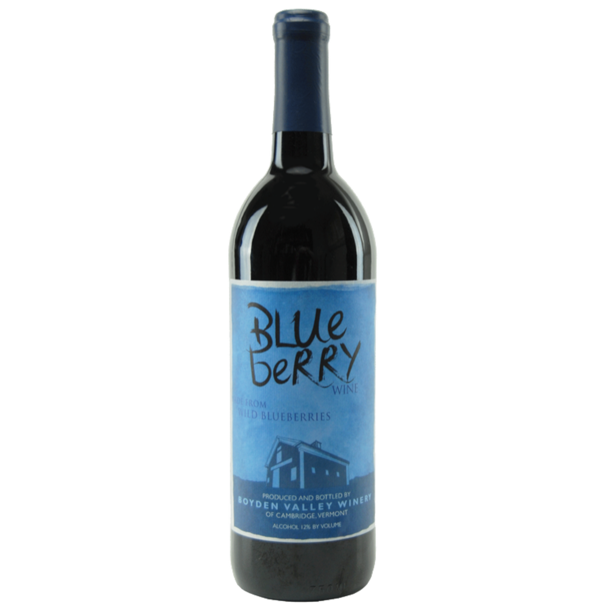 Stowe Public House & Bottle Shop Boyden Valley Blueberry Wine bottle, made from wild blueberries, 12% ABV.