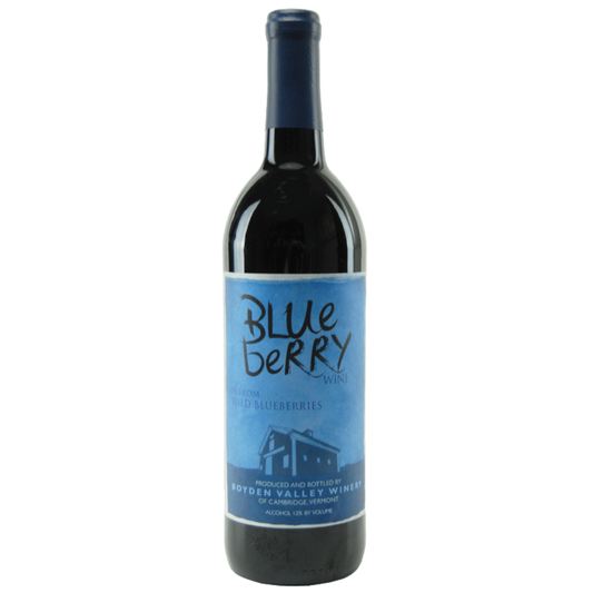 Stowe Public House & Bottle Shop Boyden Valley Blueberry Wine bottle, made from wild blueberries, 12% ABV.