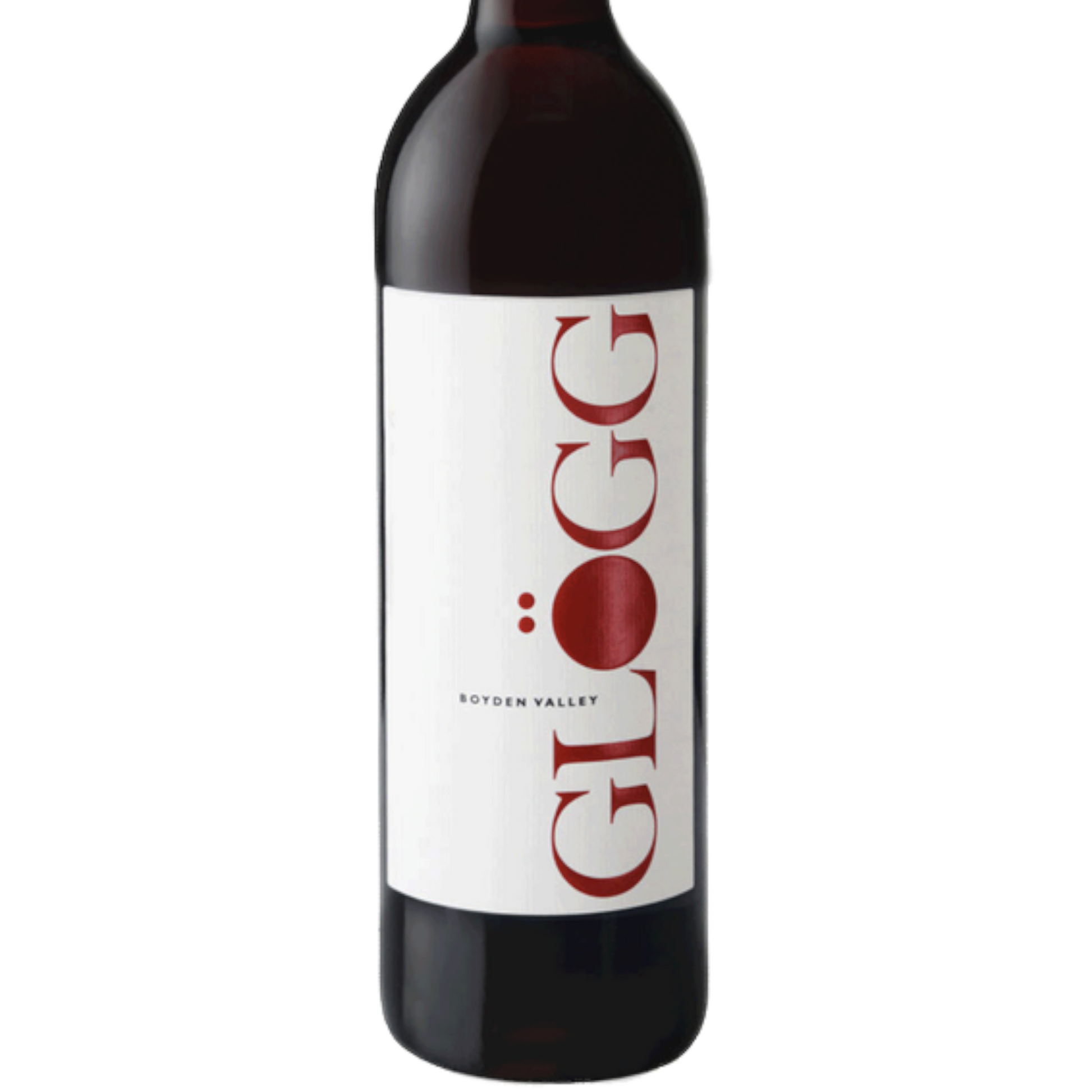 Stowe Public House & Bottle Shop Boyden Valley Glogg wine bottle with red lettering on a white label.