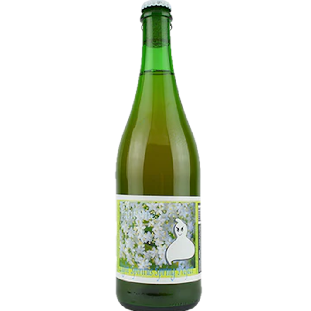 Stowe Public House & Bottle Shop Brasserie Fantôme Light Spiritus Belgian Blonde beer bottle with floral label and ghost graphic.