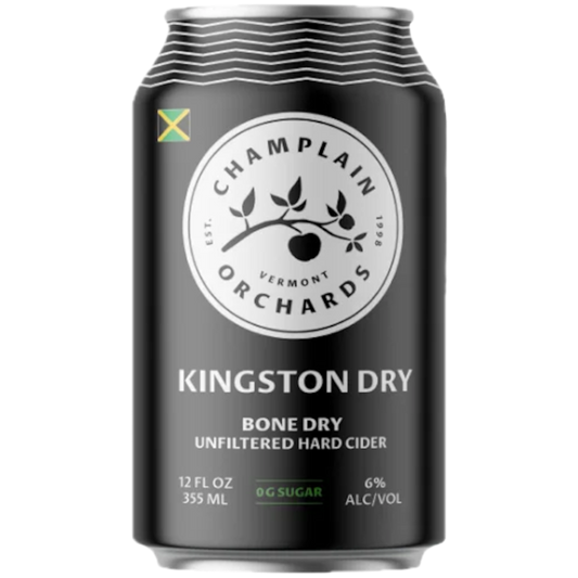 Stowe Public House & Bottle Shop Champlain Orchards Kingston Dry bone dry unfiltered hard cider can.