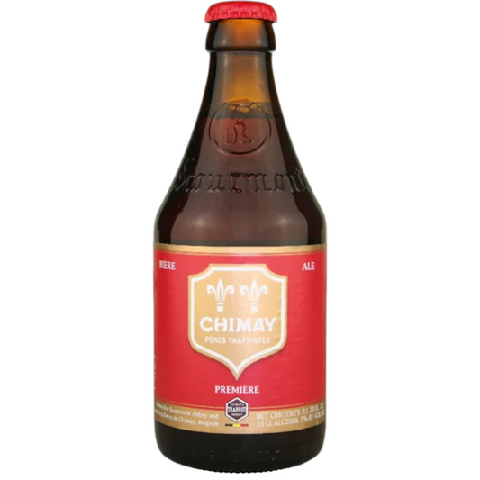 Stowe Public House & Bottle Shop: Chimay Première (Red) Belgian Trappist ale, copper color, 33cl bottle.