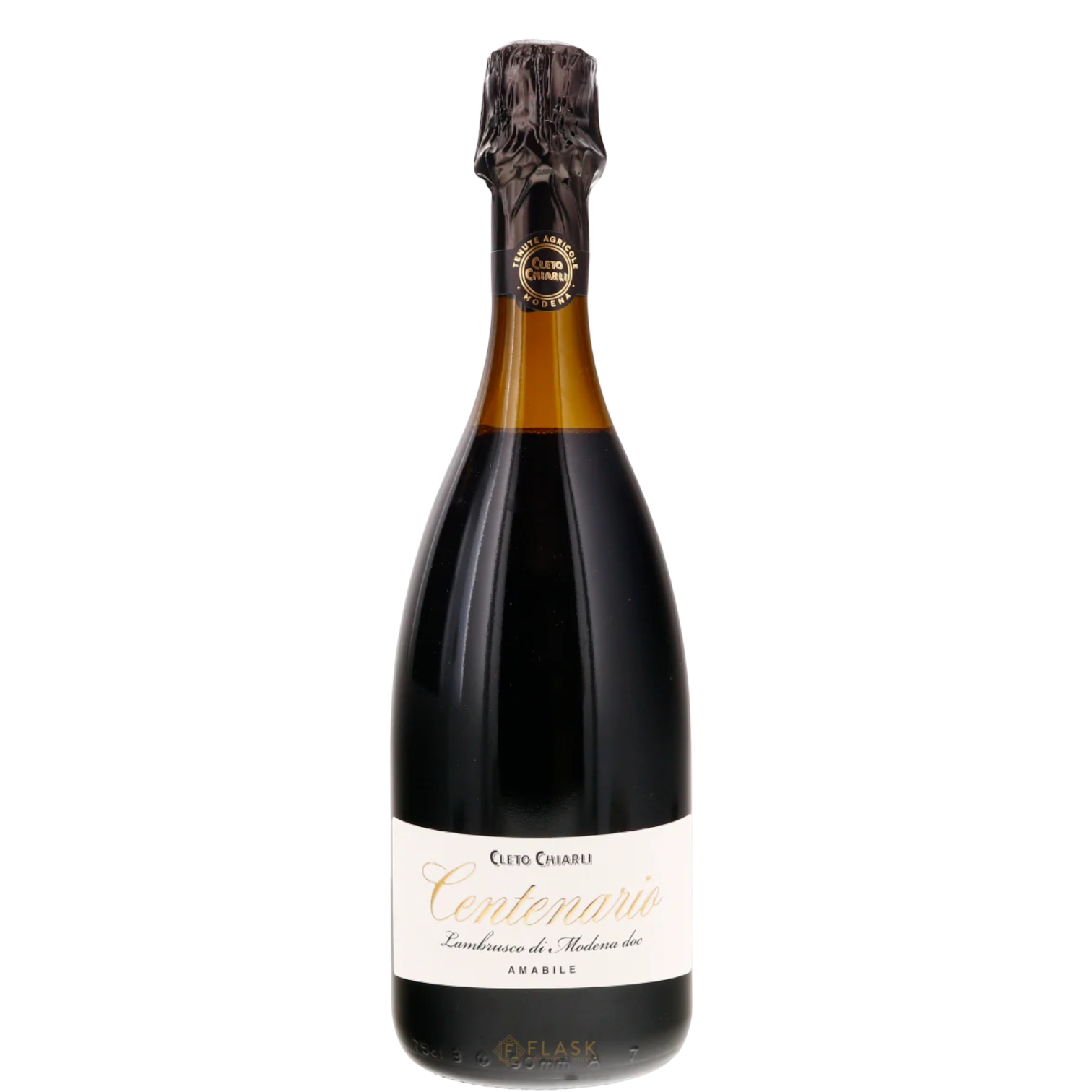Stowe Public House & Bottle Shop: Cleto Chiarli Centenario Lambrusco wine bottle, semi-sweet, intense red color, notes of pepper, cinnamon, and cherry jam.