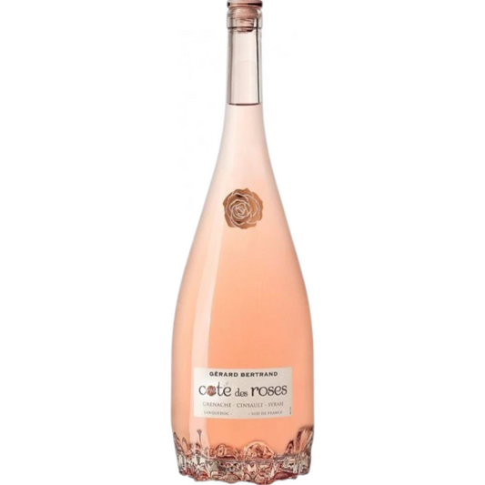 Stowe Public House & Bottle Shop: Gerard Bertrand Cote des Roses rosé wine bottle with rose emblem. Summer fruit and floral notes.