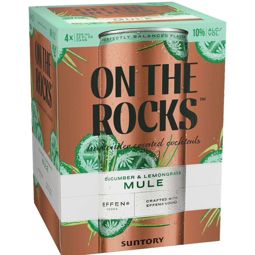 Stowe Public House & Bottle Shop On the Rocks Cucumber & Lemongrass Mule cocktail cans, 4x 12oz, 10% ABV.