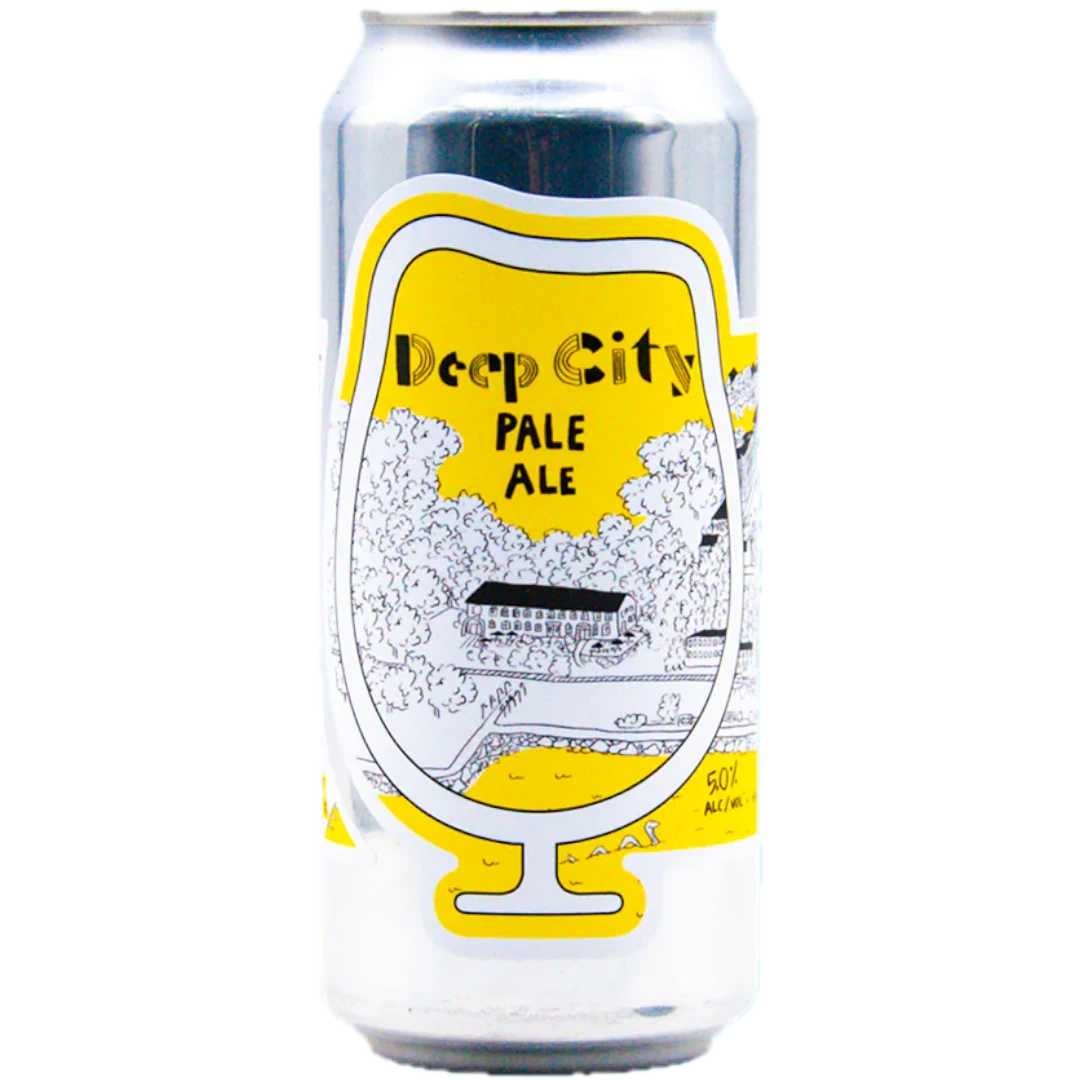 Stowe Public House & Bottle Shop Deep City Pale Ale can with tropical fruit flavors and 5% ABV.