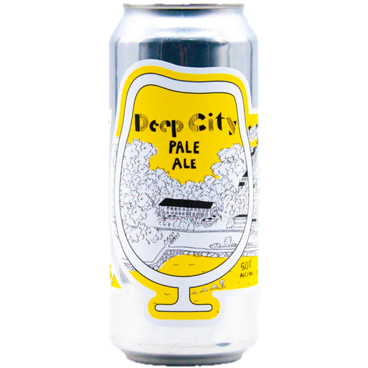 Stowe Public House & Bottle Shop Deep City Pale Ale can with tropical fruit flavors and 5% ABV.